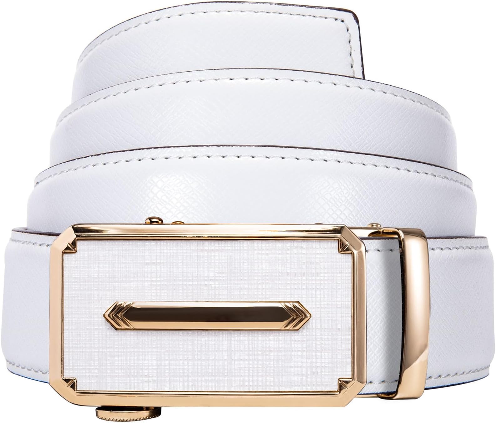Barry.Wang Luxury Mens Belt Gold Buckle Ratchet Animal Black Leather Gift Box Novelty Western Belt for Dress Jeans