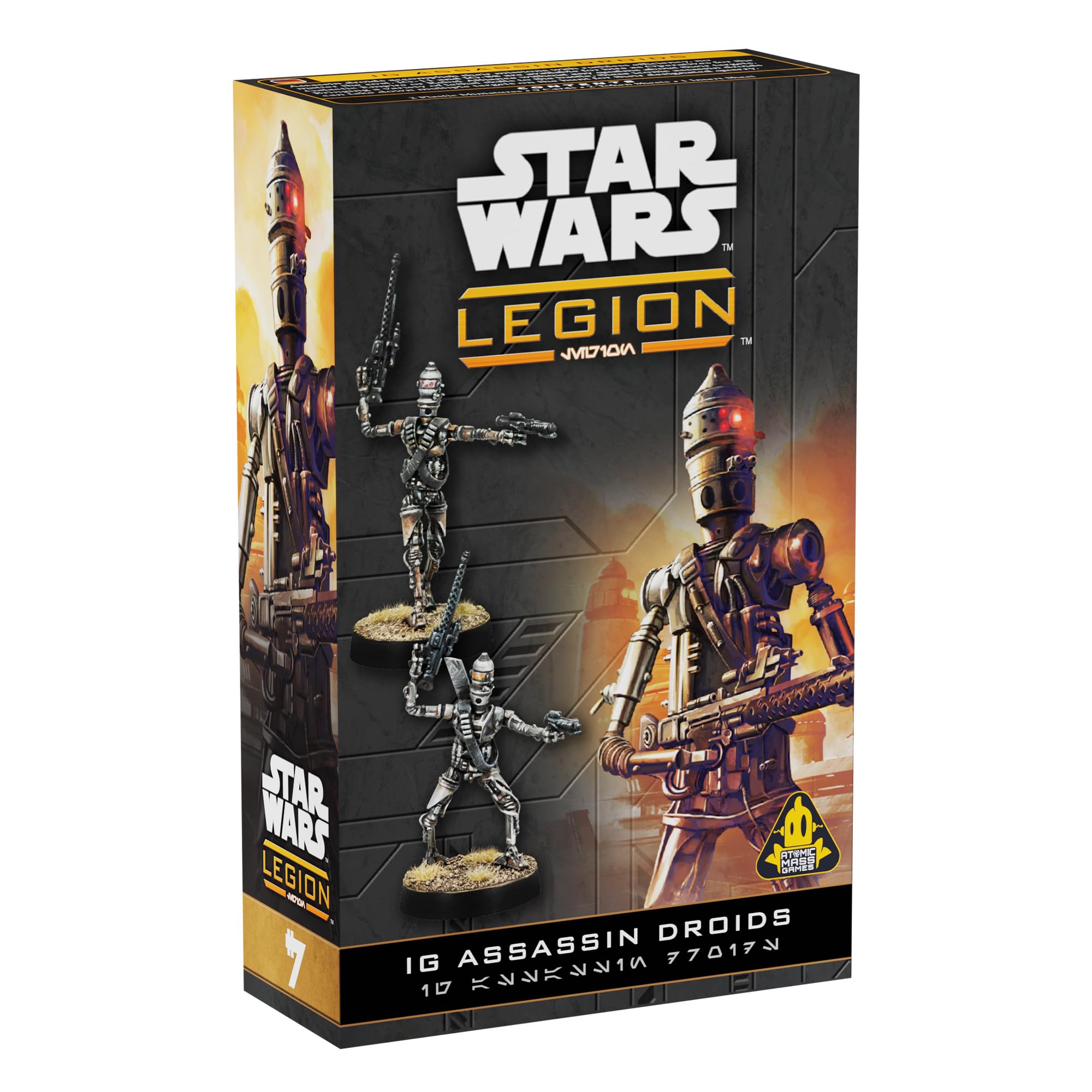 Asmodee, Star Wars Legion - IG Assassin Droids, Tabletop Miniatures Expansion, Ages 14 plus, 2 Players, 3 Hours Playing Time