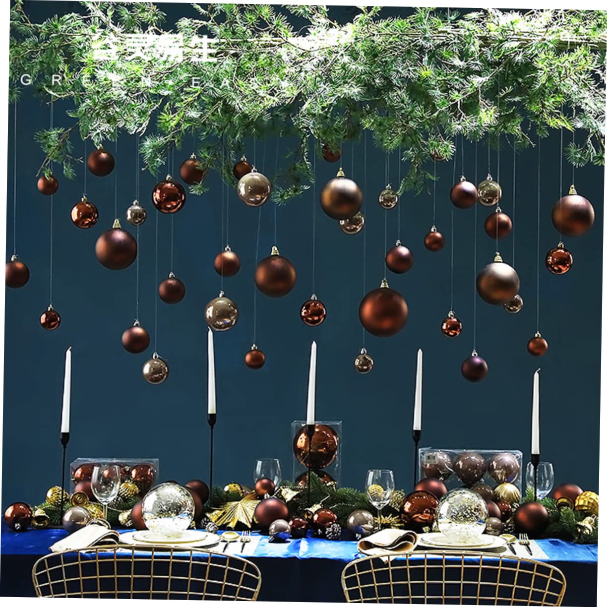 Garneck 100pièces Boules de Noël Décoratives à Suspendre Pendentifs pour Sapin de Noël