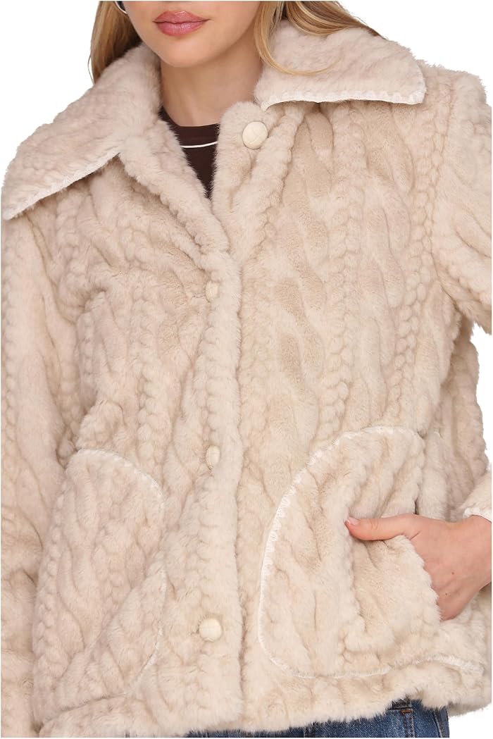 Женские Avec Les Filles High Pile Fleece Jacket — фото 4