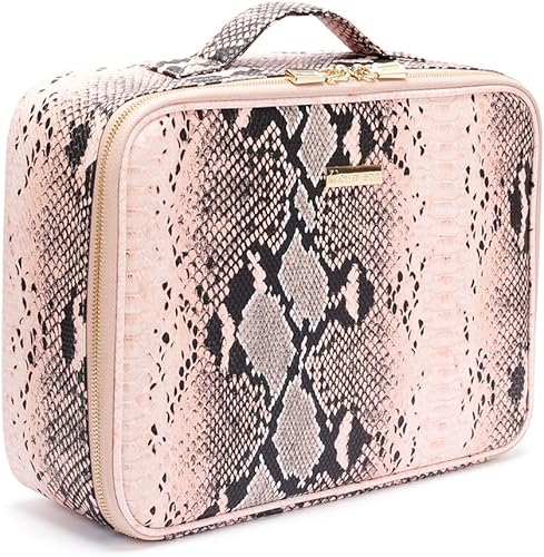 Miniatura 3 de ROWNYEON Bolsa de maquillaje, estuche de maquillaje cosmético, organizador de maquillaje, bolsa de almacenamiento portátil profesional para mujeres