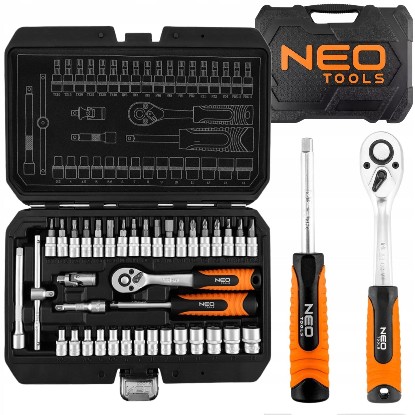 Cliquet 1/4 douille Torx HEX et clé à douille pour réparation mécanique