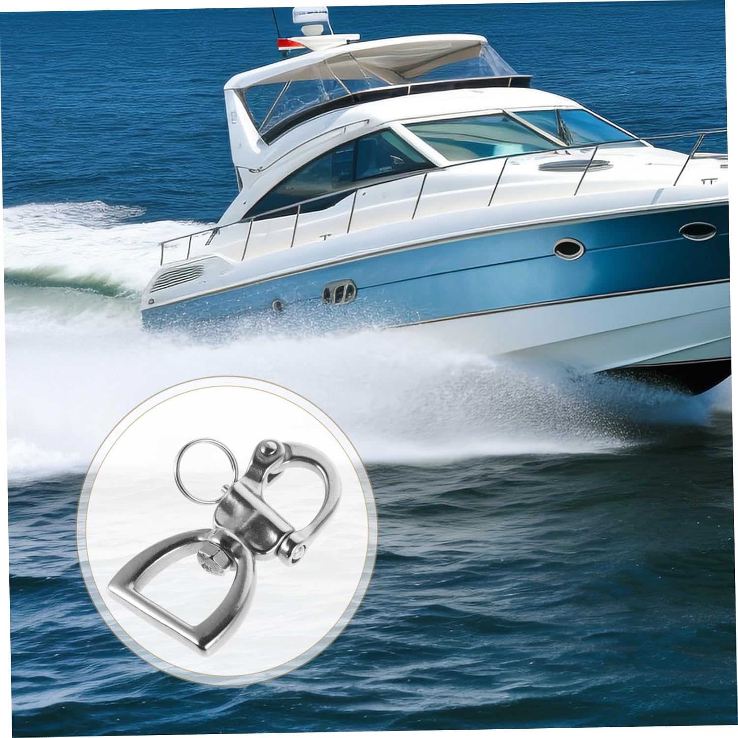 Toddmomy Stainless Steel Swivel Spring Buckle Rotating Outdoor Shackle Versatile for Yachts Sailboats User-Friendly Design Quick Release for Easy