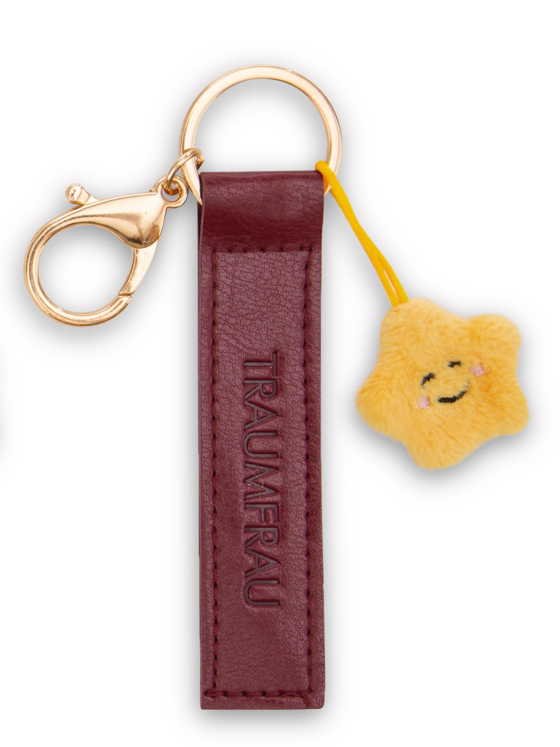 NICI Key Ring Dream Woman Faux Leather Cord Red 10 cm with Star