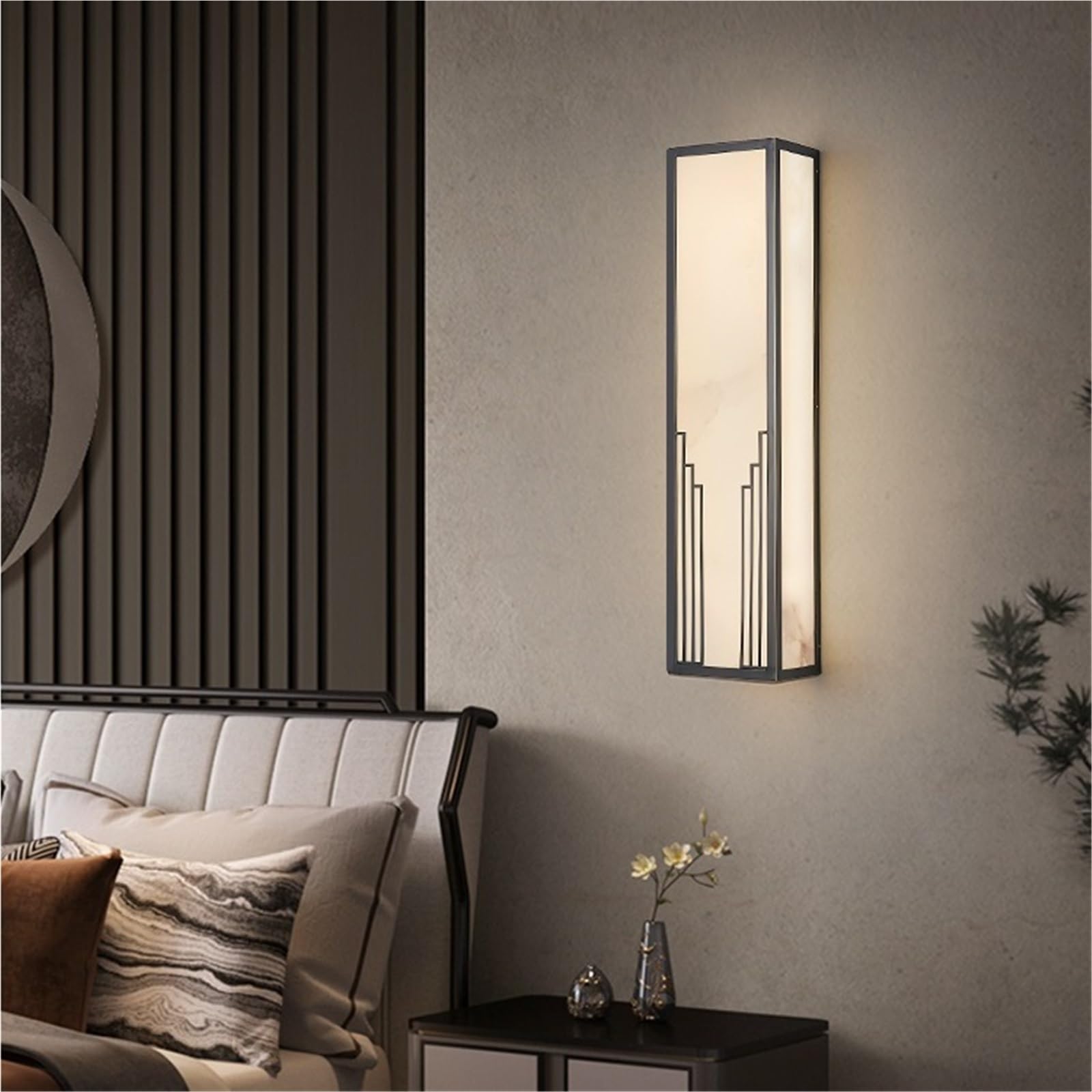 Interior Sconces Lámpara de pared mármol cobre for sala estar, escalera, balcón, mesita noche