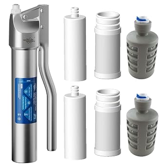 Membrane Solutions Portable Stainless Steel UF Water Filter P1 and Replacement Filter