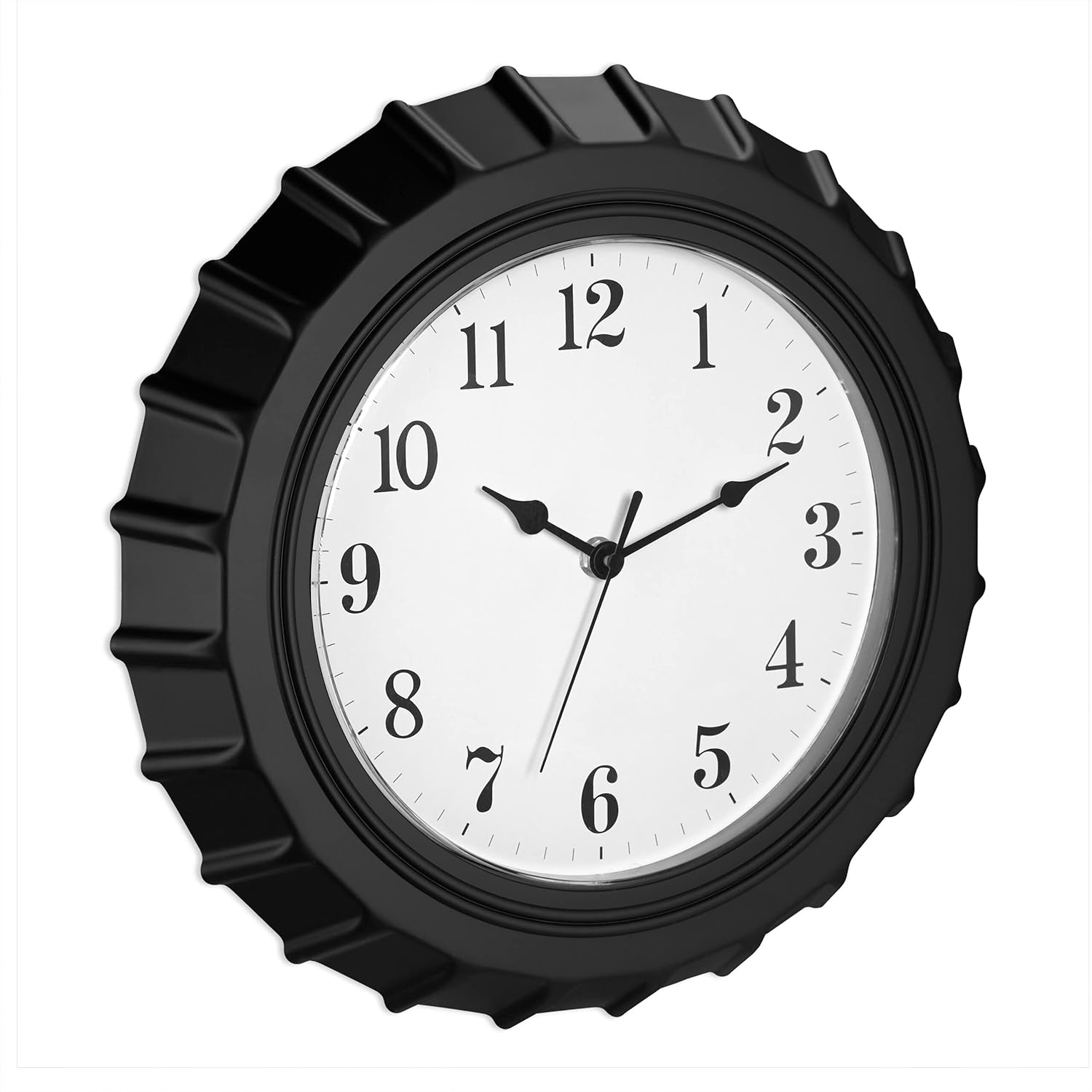 Relaxdays Wall Clock, 60% Plastic 30% Glass 10% Iron, White/Black, 33 x 5.5 cm