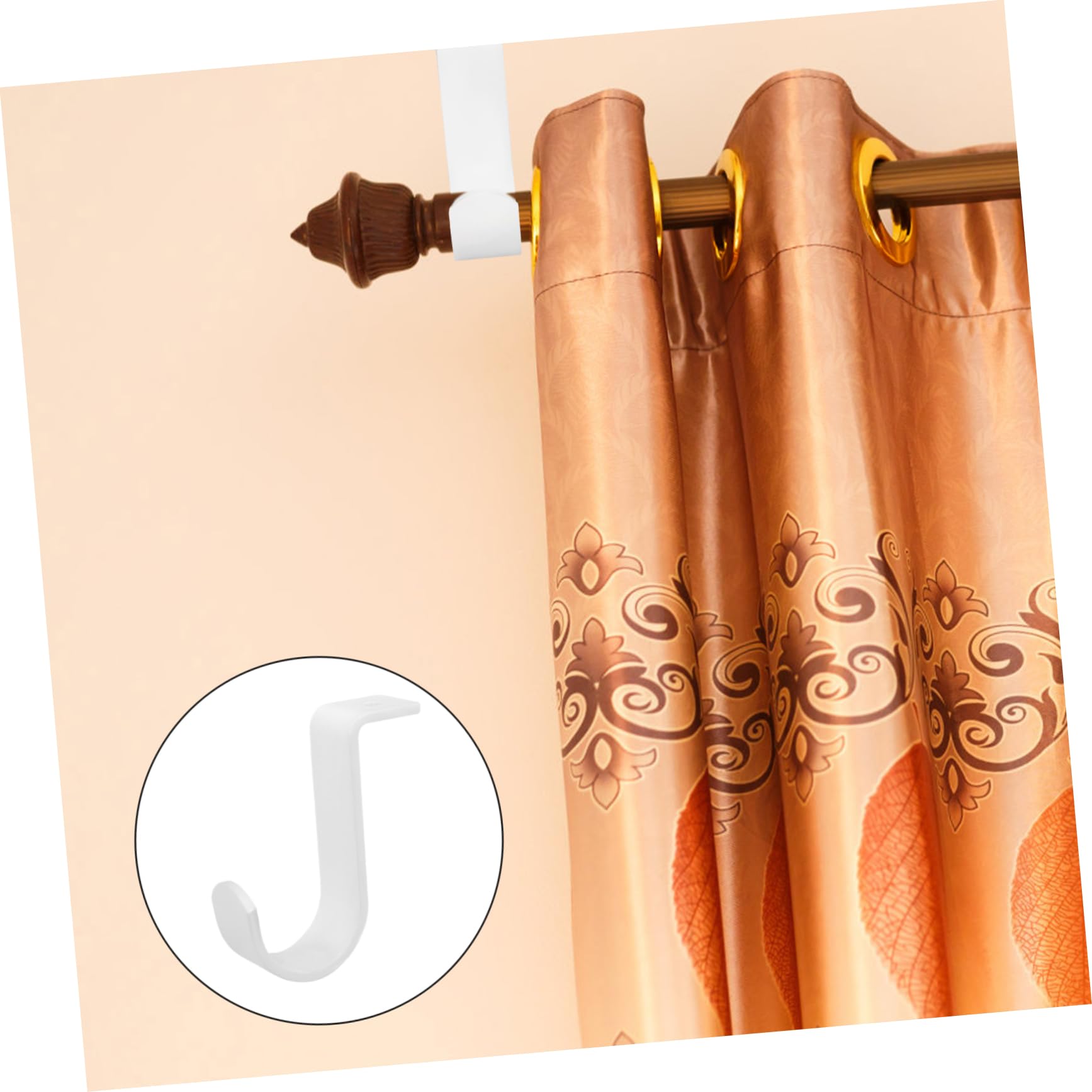 jojofuny 15pièces Support De Tringle à Rideau Réglable Inoxydable Support Robuste pour Rideaux Installation Murale Blanc