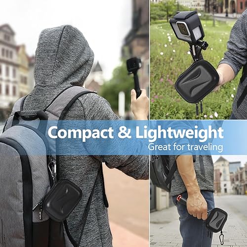 Miniatura 7 de JSVER Mini funda de transporte para GoPro Hero 131211109876543, DJI Osmo Action, AKASO EK7000  EK7000 Pro  V50 ProBrave 4, Campark ACT74  ACT76,