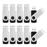 8GB Flash Drive 10 Pack Bulk USB Flash Drives, USB2.0 Thumb Drive USB Stick for Data Storage Backup, Jump Drive Pen Drive Zip Drive Memory Stick with Indicator, USB Storage Flash Drive Swivel Design