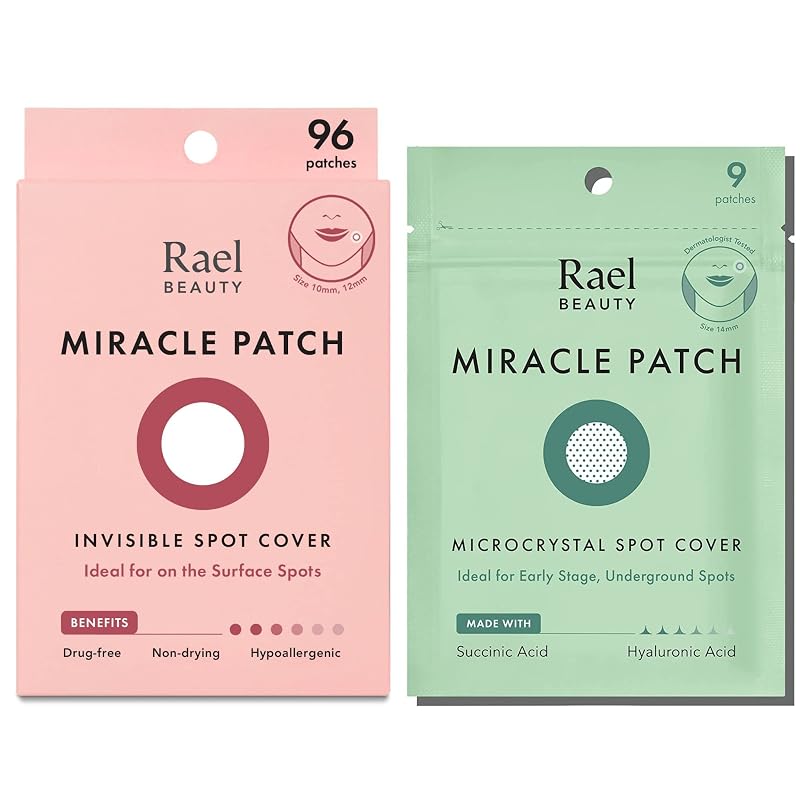 Rael Miracle Patch Bundle com Adesivos para a Pele, 96 Unidades e 9 Unidades