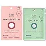 Rael Miracle Patch Bundle - Invisible Spot Cover (96 Count) & Microcrystal Spot Cover (9 Count)