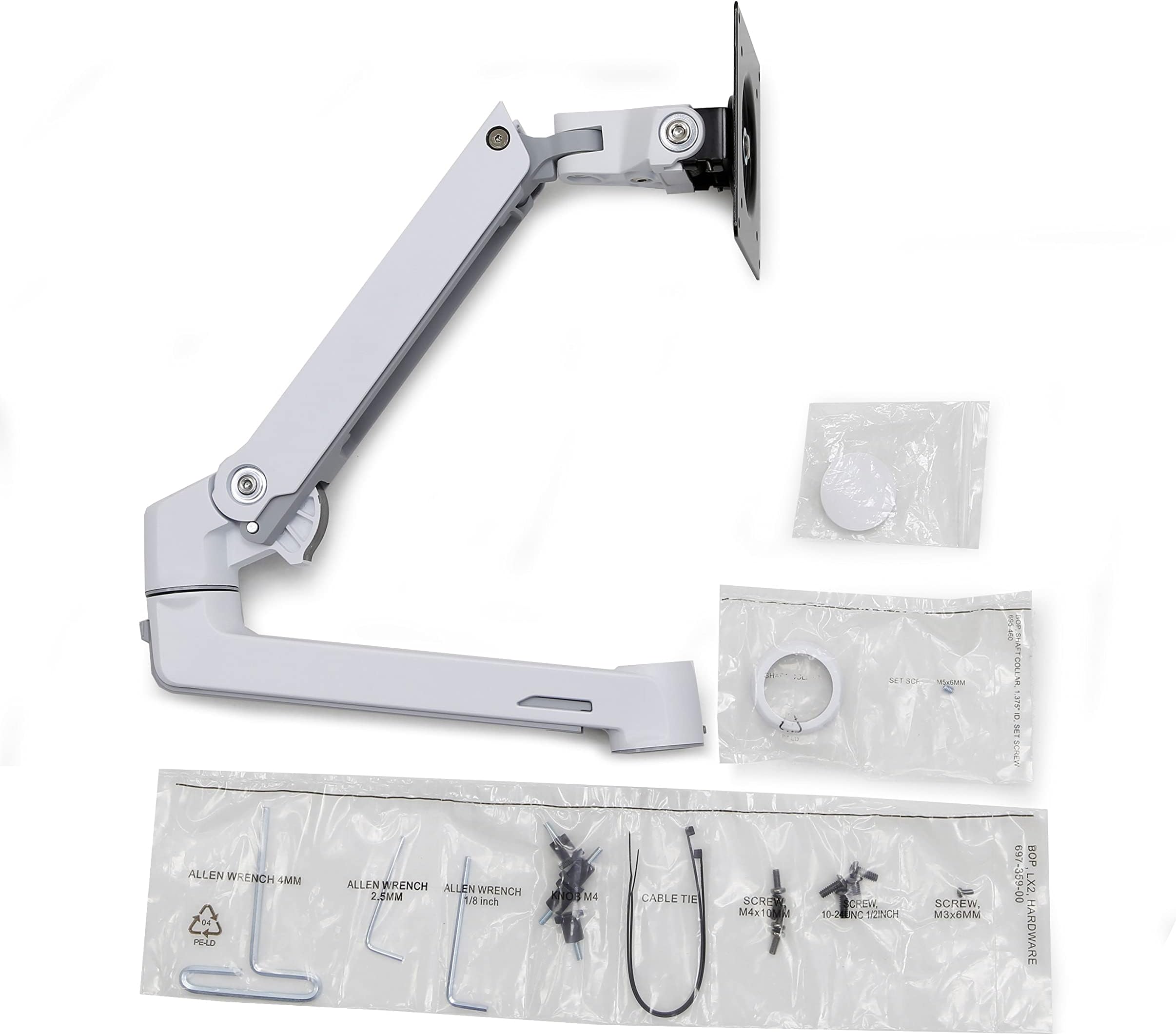 Ergotron 98-130-216 LX Extension und Collar Kit - Montagekomponente, weiß