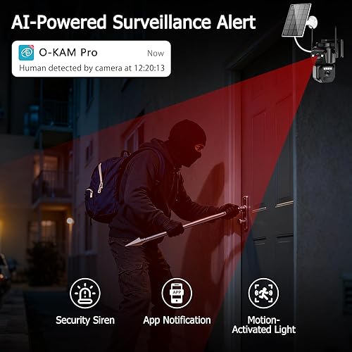 Miniatura 7 de Cámaras de seguridad solares inalámbricas para exteriores, 5G2.4G WiFi 6,2K+2K Dual Lens 2 en 1 Cámara de seguridad para el hogar, seguimiento