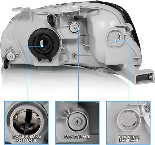 Miniatura 10 de AmeriLite Juego de faros delanteros de repuesto para Honda Civic 1999-2000, lado del pasajero y del conductor