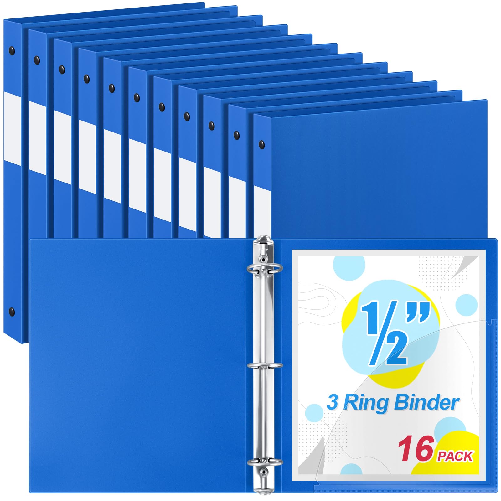 Clear Cover Binders 16 Pack 2 Inch 3 Ring Binders With Clear Cover ...