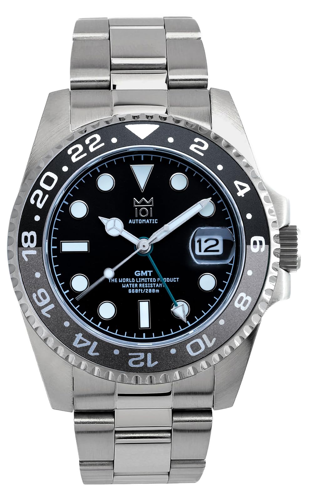 Amazon | [HYAKUICHI 101] モデル14 ヒャクイチ 機械式腕時計 GMT 