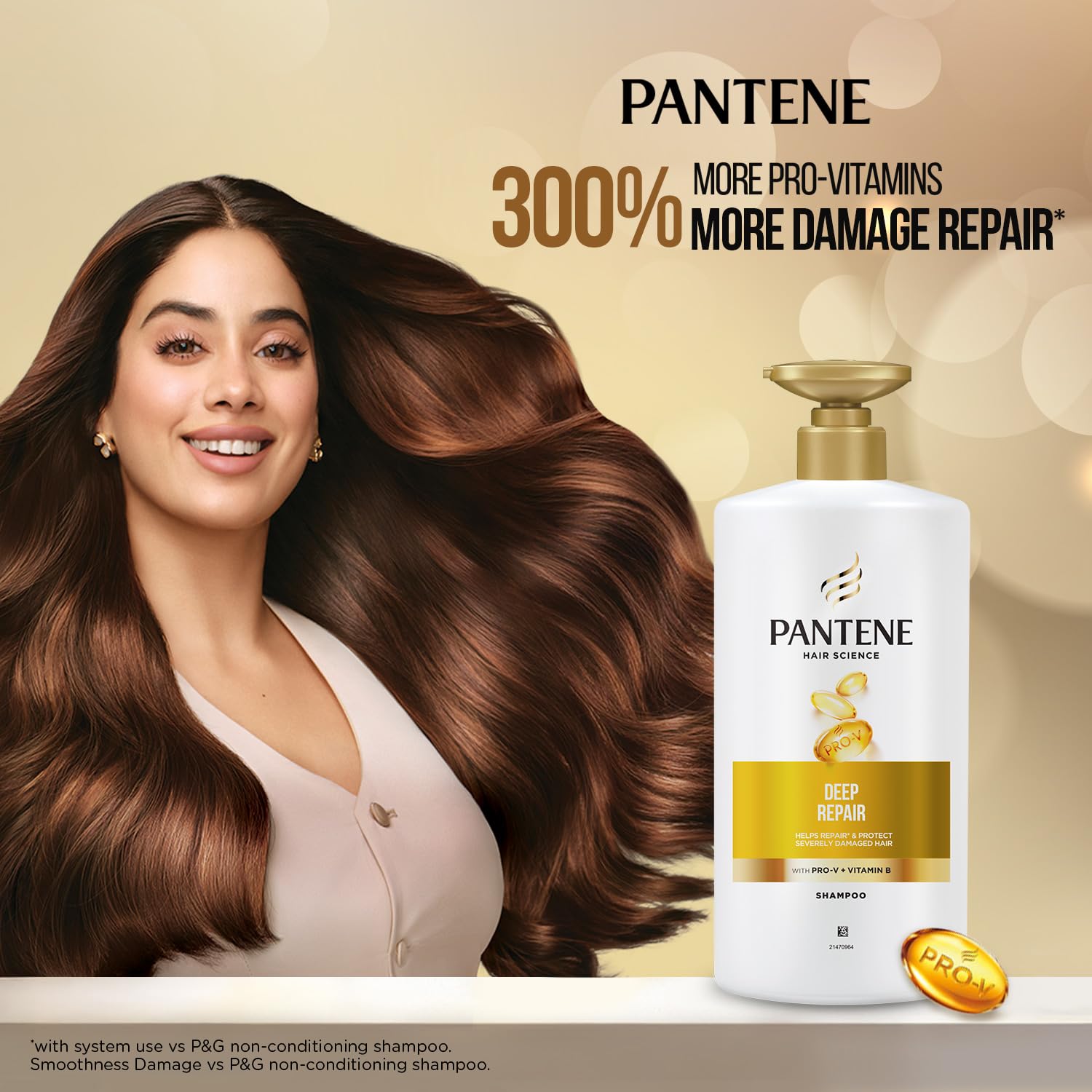 Pantene Hair Science Deep Repair Shampoo 650ml with Pro-Vitamins & Vitamin B to repair & protect severely damaged hair,for all hair types, shampoo for women & men, shampoo for damaged hair 1