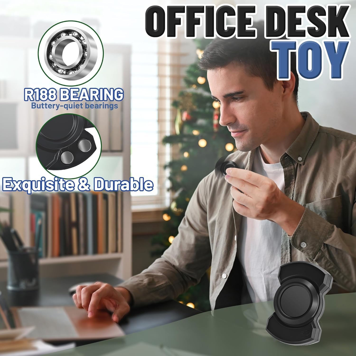 Stress Relief Toys Adults, Stress Relief Gadgets, Compact Handheld Trainer for Focus, Relaxation, and Fine Motor Skills 4