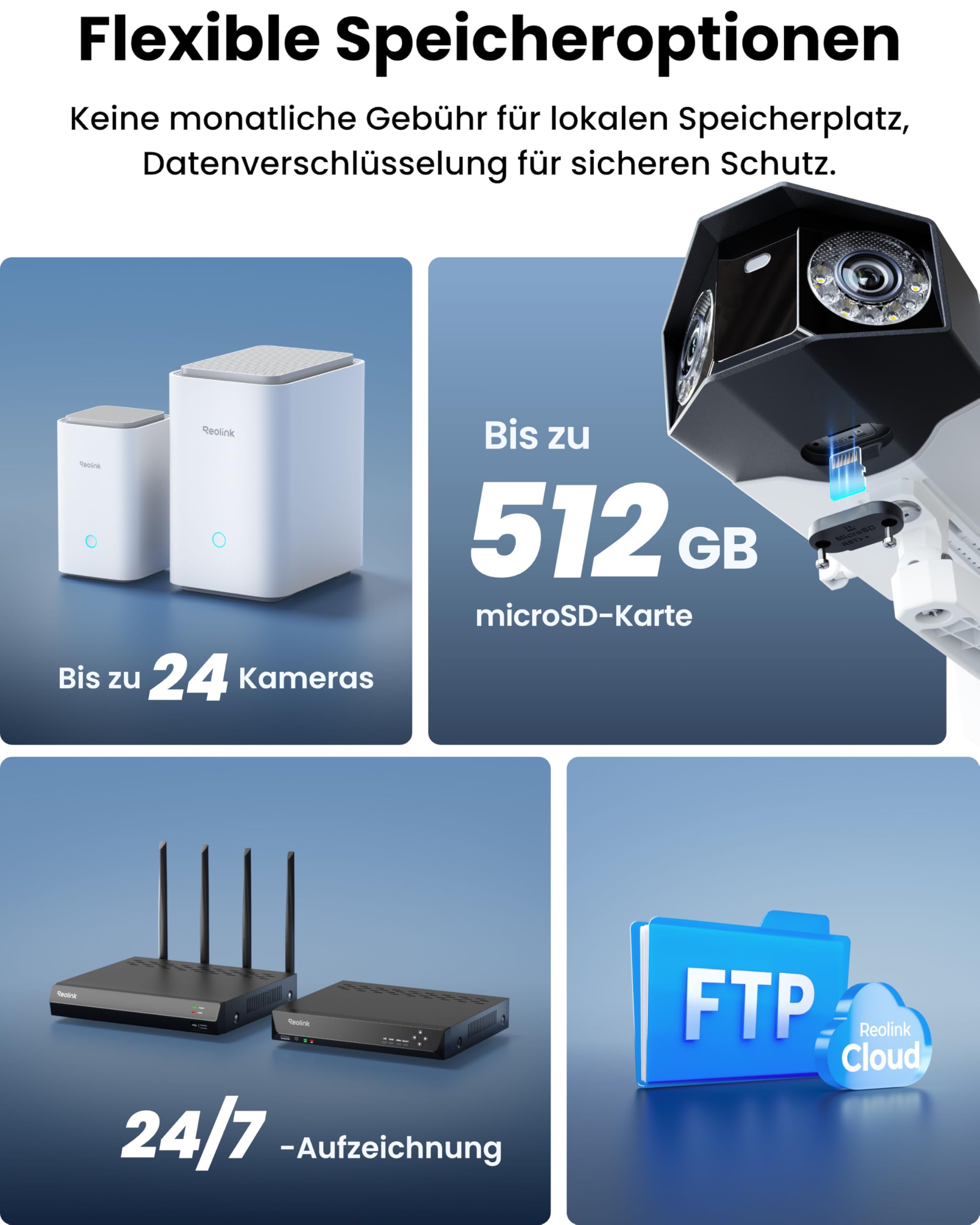 Reolink 16MP Wi-Fi 6 Überwachungskamera Aussen WLAN mit 180° Panoramablick | Bewegungsspur, Dual-Lens WLAN Kamera Outdoor, 30m Farbnachtsicht, 24/7 Aufzeichnung, Person/Auto/Tiererkennung, Duo 3 WiFi