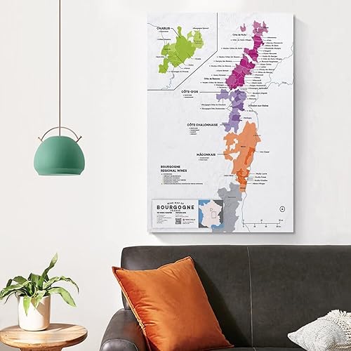 Miniatura 4 de Pósteres de mapa de vino de Francia, póster de mapa de vino burdeos, póster de arte en lienzo e imágenes de arte de pared, impresiones modernas para