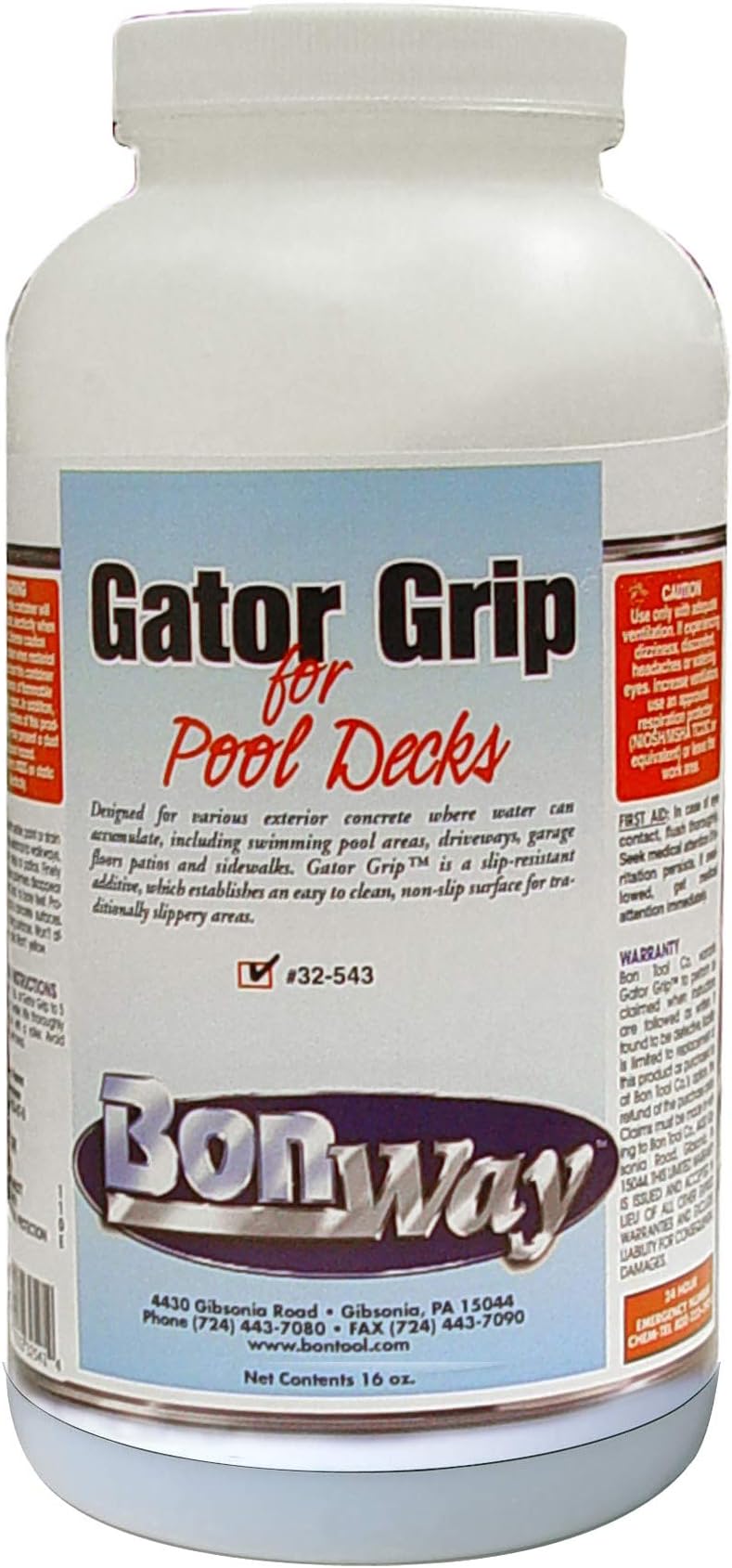 Tool 32-543 Gator Grip - 16 Oz- Large Particle F/Pool Decks