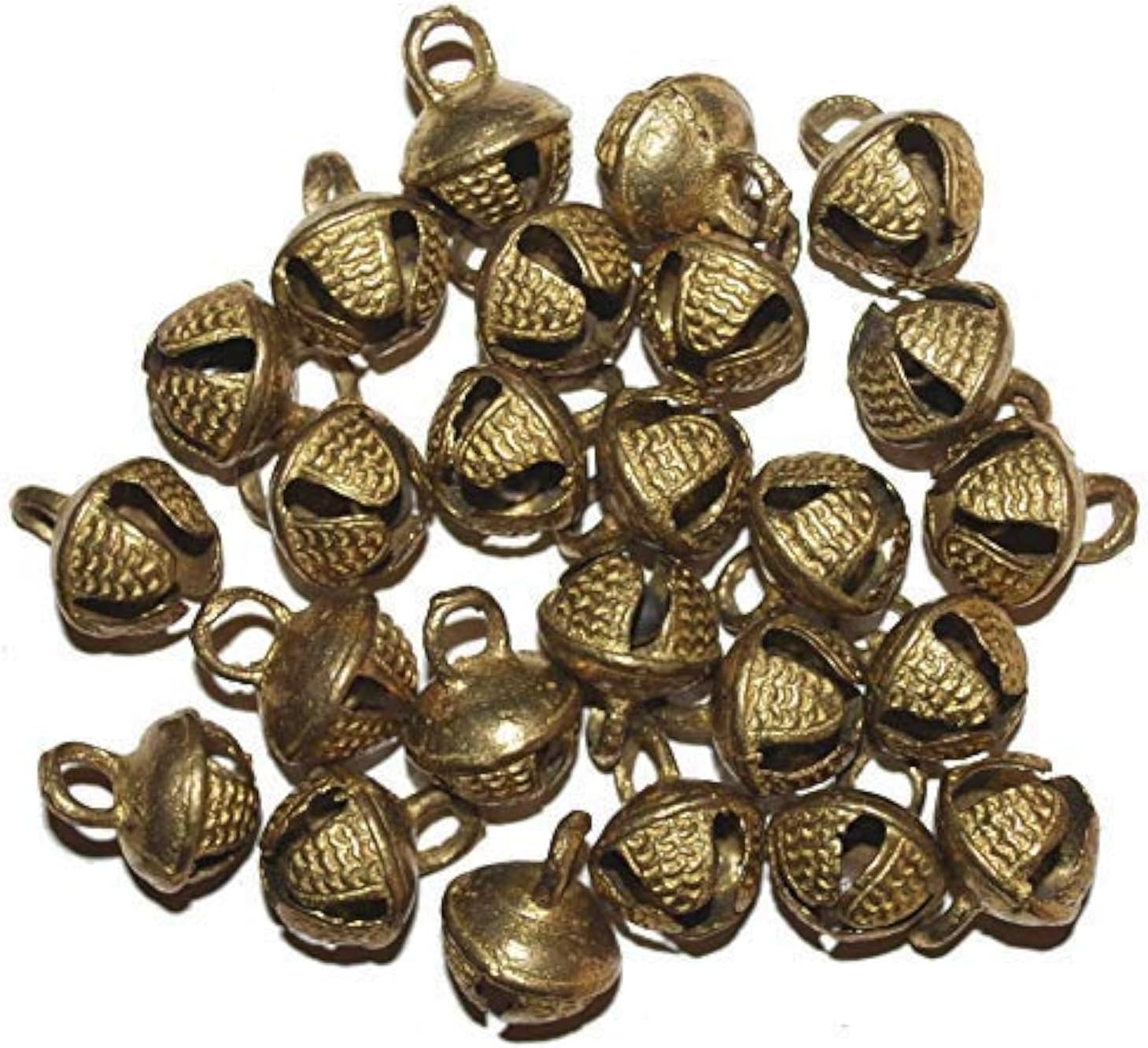 UAPAN Brass Ghungroo Ankle Bells Loose Beads (Small, Big, Pack of 50 and 100)