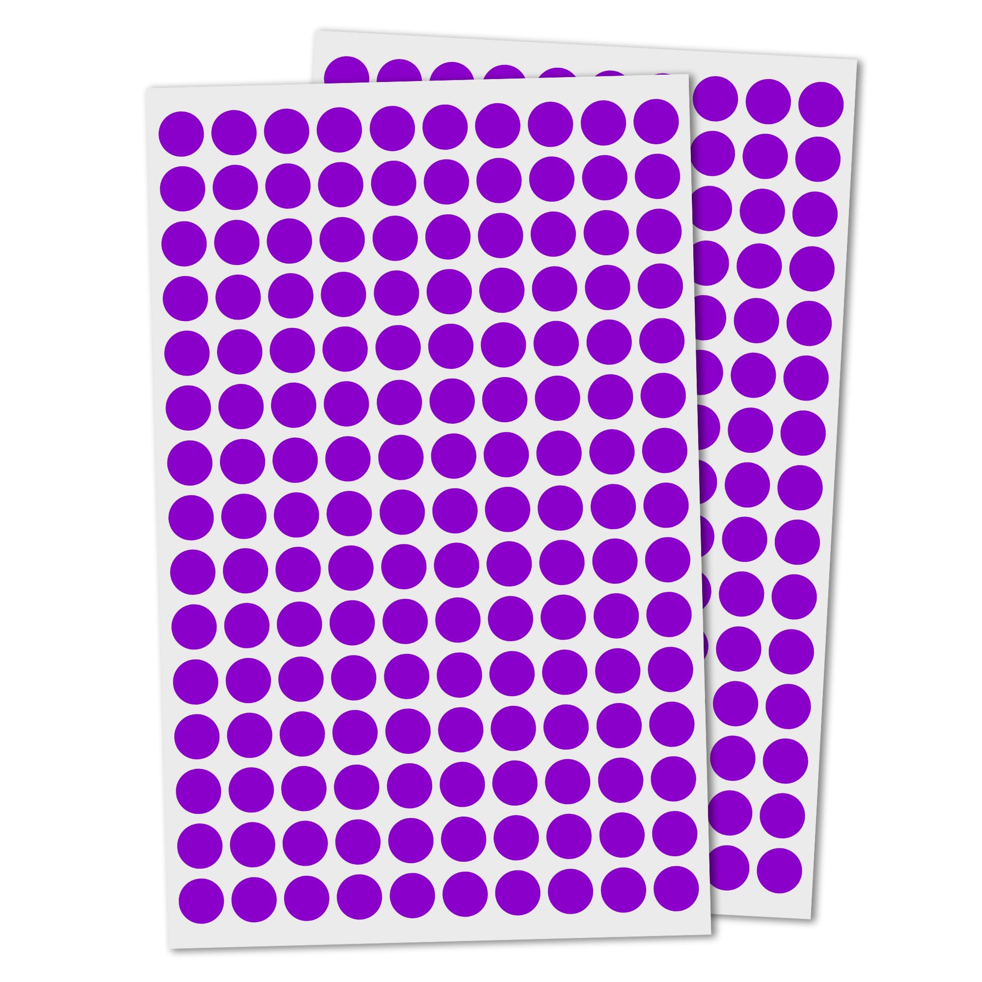 3000 Piezas, 10mm Gomets Colores Pegatinas Redondo Adhesivos - Morada
