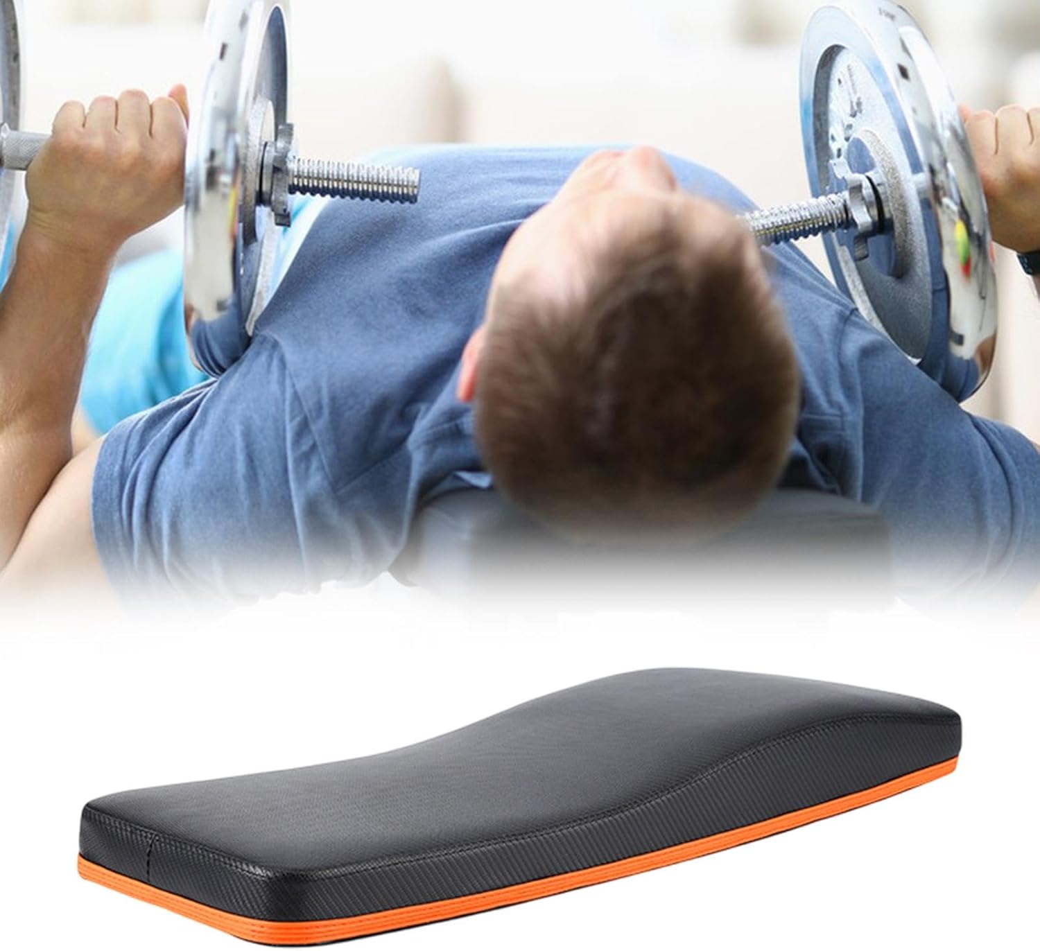 Vaveren Bench Cushion Support Back Pad for Weight Benches Replacement Part Home Gym Multifunctional Press Pad Flat Bench Seat Cushion for Full Body Strength Training