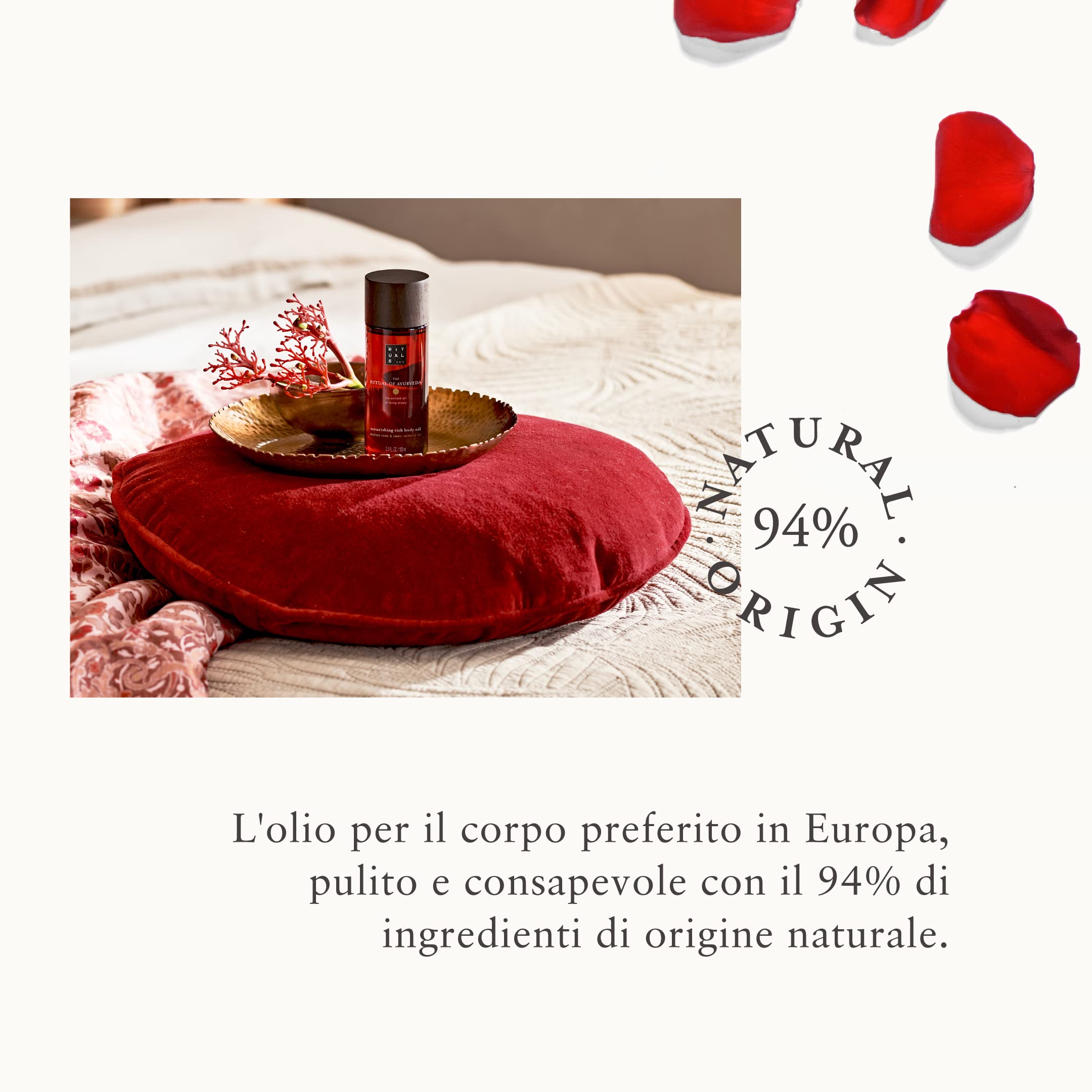 Rituals C-RI-659-B1 The Ritual of Ayurveda Olio Corpo Ricco, Indian Rose & Sweet Almond Oil, 100 ml