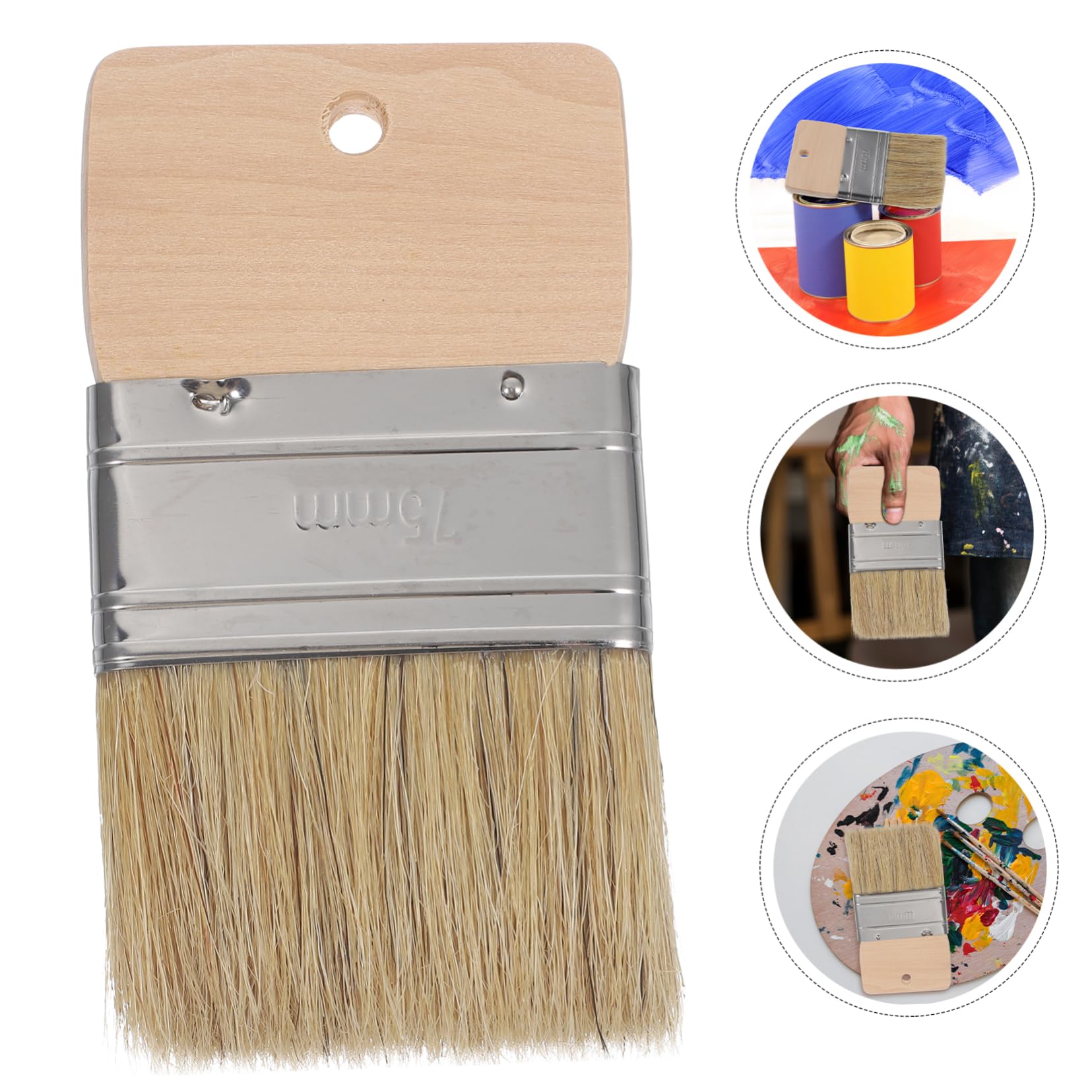 Veemoon Sandentferner Pinsel - Vielseitige Bürste Für Strand, Malerei & Reinigung Mit Holzgriff