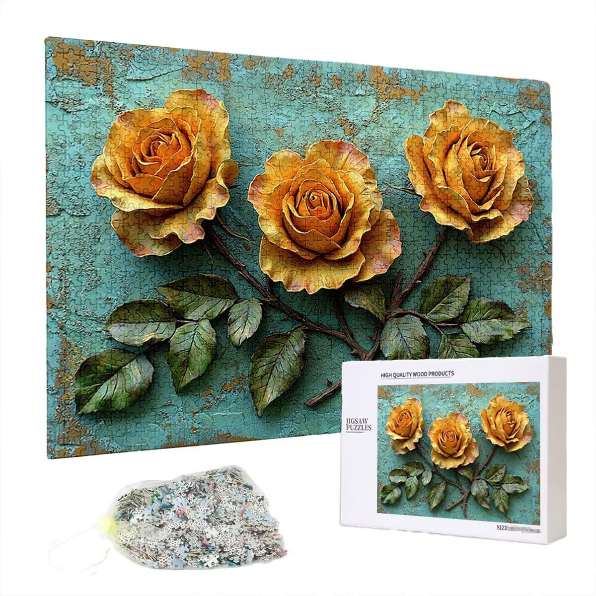Puzzle 2000 elementów dla dorosłych, 2000 elementów, z pudełkiem na prezent, drewniane puzzle dla dorosłych z naturalnym drewnem, prezenty dla kobiet, prezenty dla mężczyzn, duże drewniane puzzle