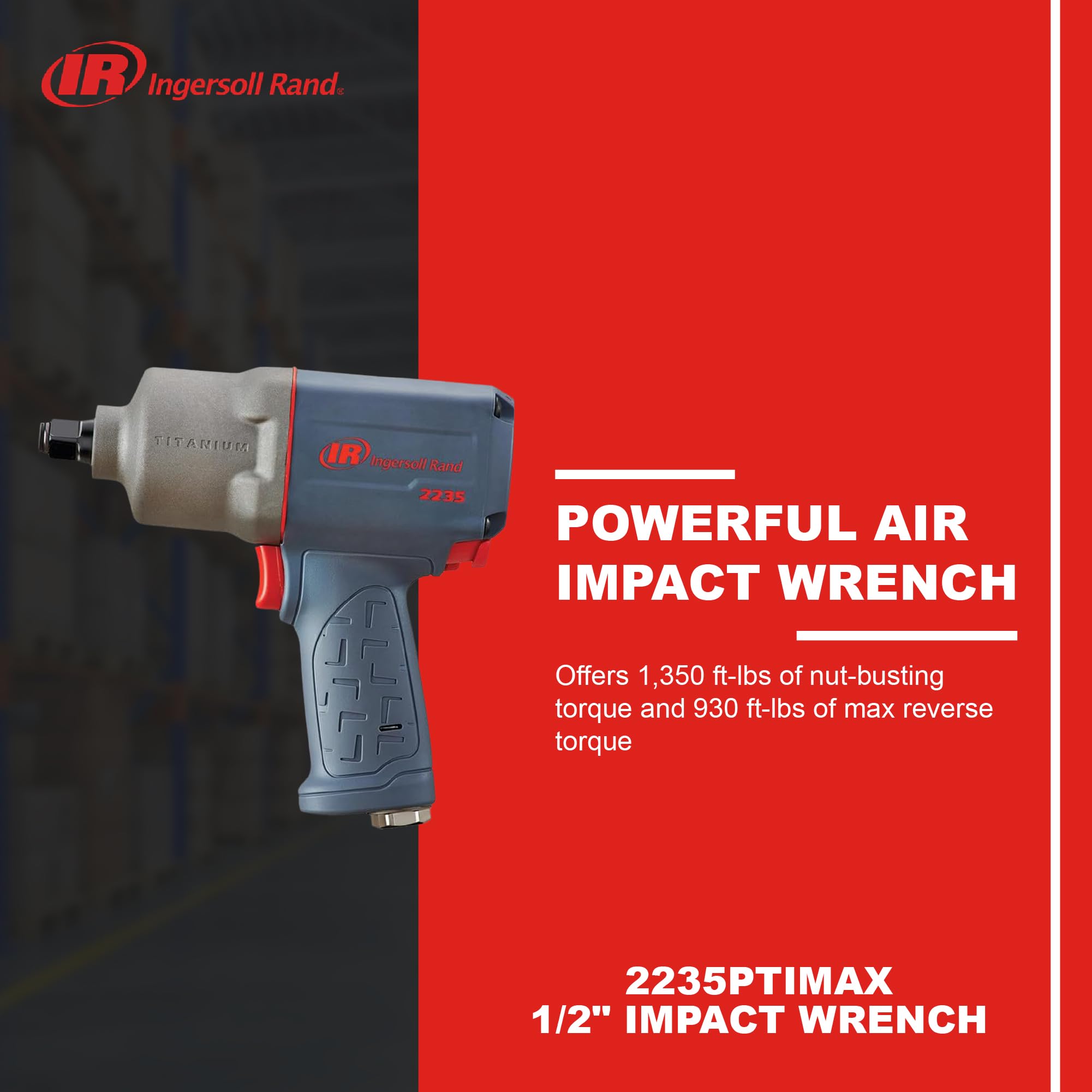 Ingersoll Rand 2235PTiMAX, Industial Pin Type, 1/2-Inch Pneumatic