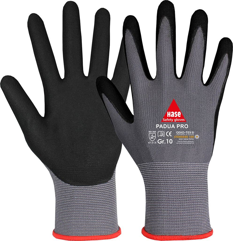 Hase PADUA PRO Montagehandschuh Nylon/Micro-Nitrilschaum EN 388 Gr. 6-11