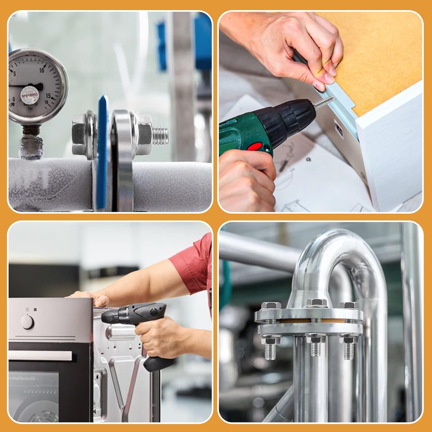 M6 Flange Hexagon Screws Serrated Flange Nuts and M8 Flange Hexagon Screws Serrated Flange Nuts