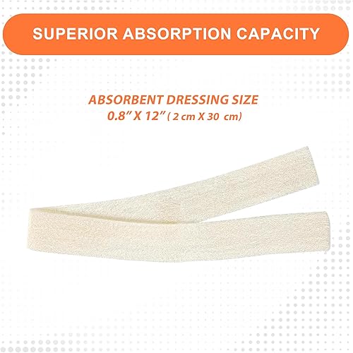 Miniatura 3 de MedVance Apósito estéril de alginato de calcio plateado altamente absorbente, (0.8 x 12 pulgadas), 5 apósitos/caja, paquete de 5