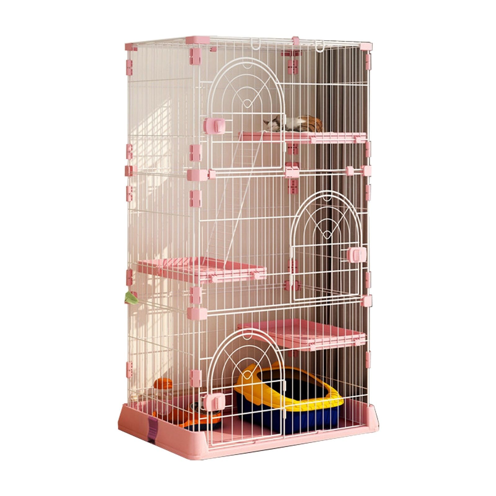 Amazon.co.jp: 猫 ケージ 小動物 ケージ モバイルラッチ 床