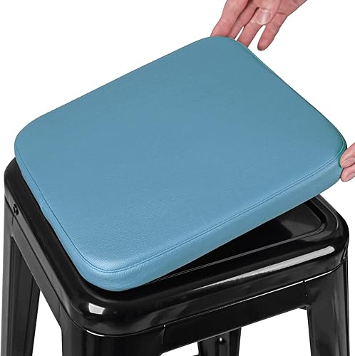 SINOSSO Leathaire - Cojín moderno para taburete de bar de piel sintética, 1 unidad, almohadilla magnética para silla pequeña para cafetería, bistró,