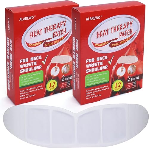 Parches de calor para aliviar el dolor, parche activado por aire de 6 cuentas para articulaciones, cintura, piernas, abdomen, hombros, columna