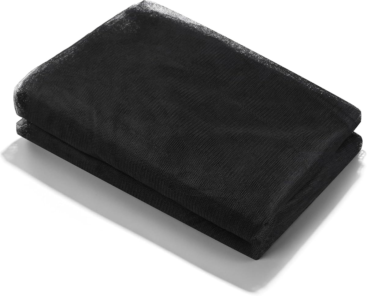 Mosquitera para patio, red de malla negra para jardín de 9,8 pies × 18 pies, mosquitera de jardín para plantas, frutas y verduras para repeler moscas, insectos y pájaros, mosquitera para exteriores, patio, balcón, terraza