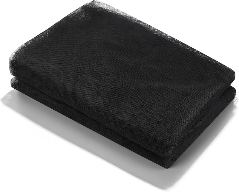 Mosquitera para patio, red de malla negra para jardín de 9,8 pies × 18 pies, mosquitera de jardín para plantas, frutas y verduras para repeler moscas, insectos y pájaros, mosquitera para exteriores, patio, balcón, terraza