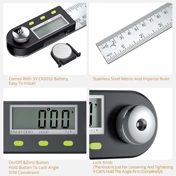 Medidor de Ángulos Digital Neoteck 30 cm Acero Inoxidable miniatura 2