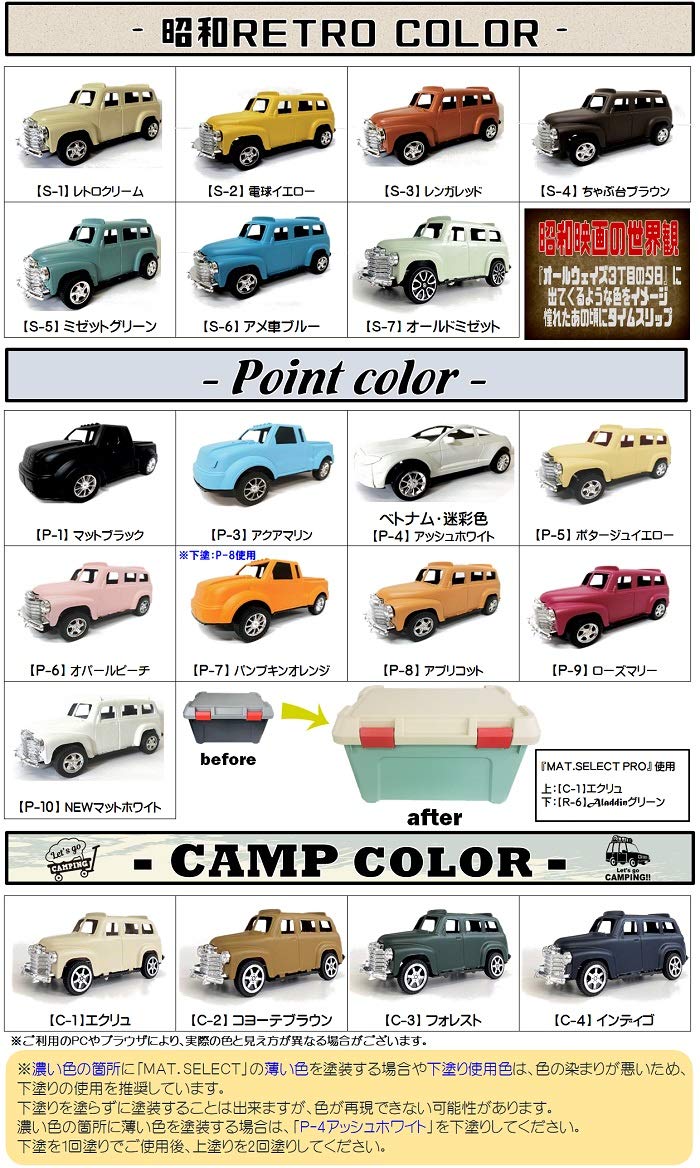 Amazon.co.jp: g-select 自動車塗装用1液ウレタン艶消し塗料「MAT