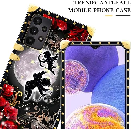 Miniatura 3 de DAIZAG Funda compatible con Samsung Galaxy A23 5G, funda protectora de TPU suave dorada a prueba de golpes para regalo, ángeles bajo la luz de la