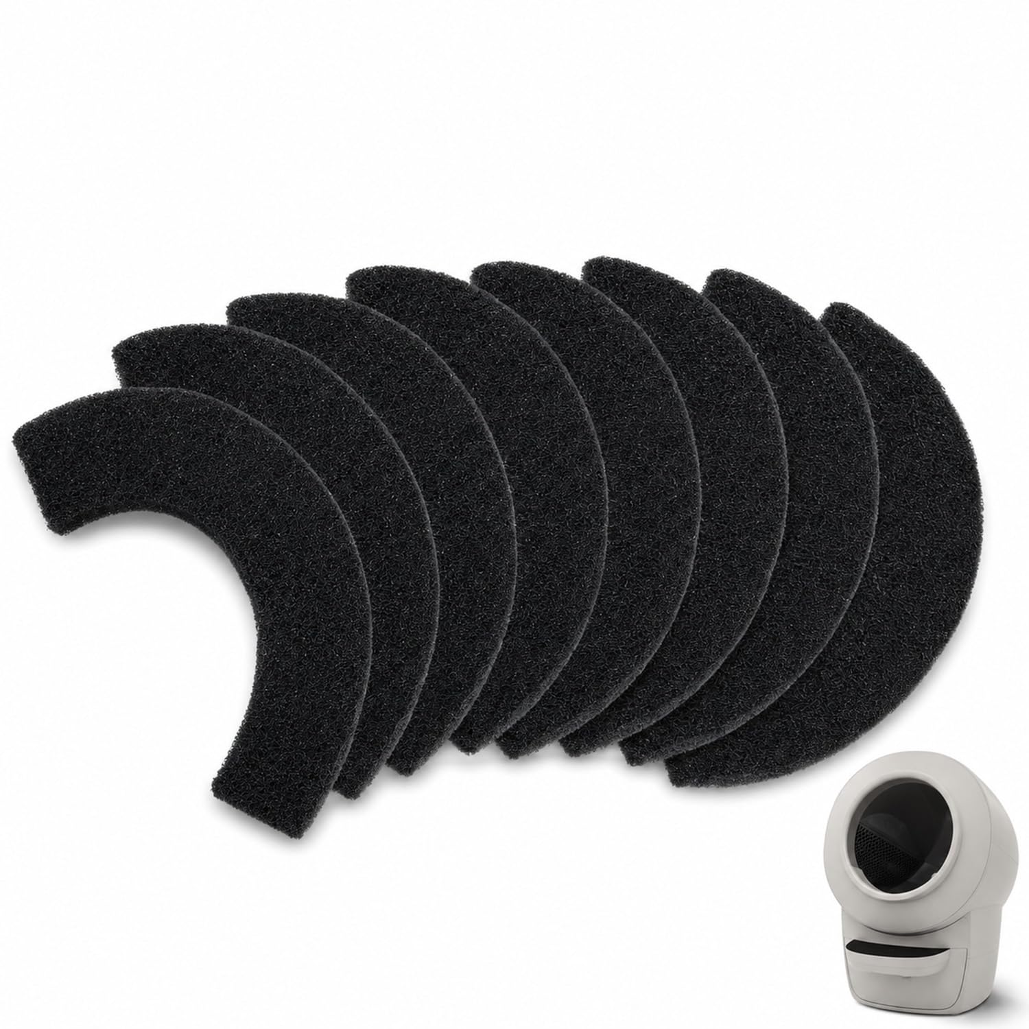 8 Pack Activated Carbon Filters for Litter Robot 4 – Premium Replacement Carbon Filter for Odor Control, Cat Litter Box Freshener, Compatible with Litter-Robot 4 & Connect