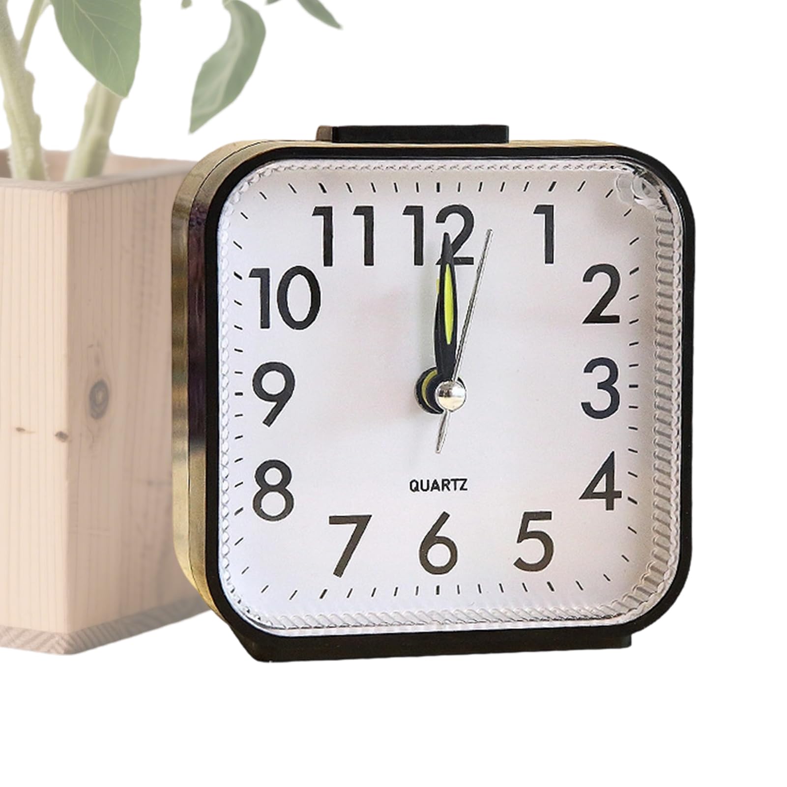 Reloj de mesita de noche pequeño silencioso a pilas para niños y adultos