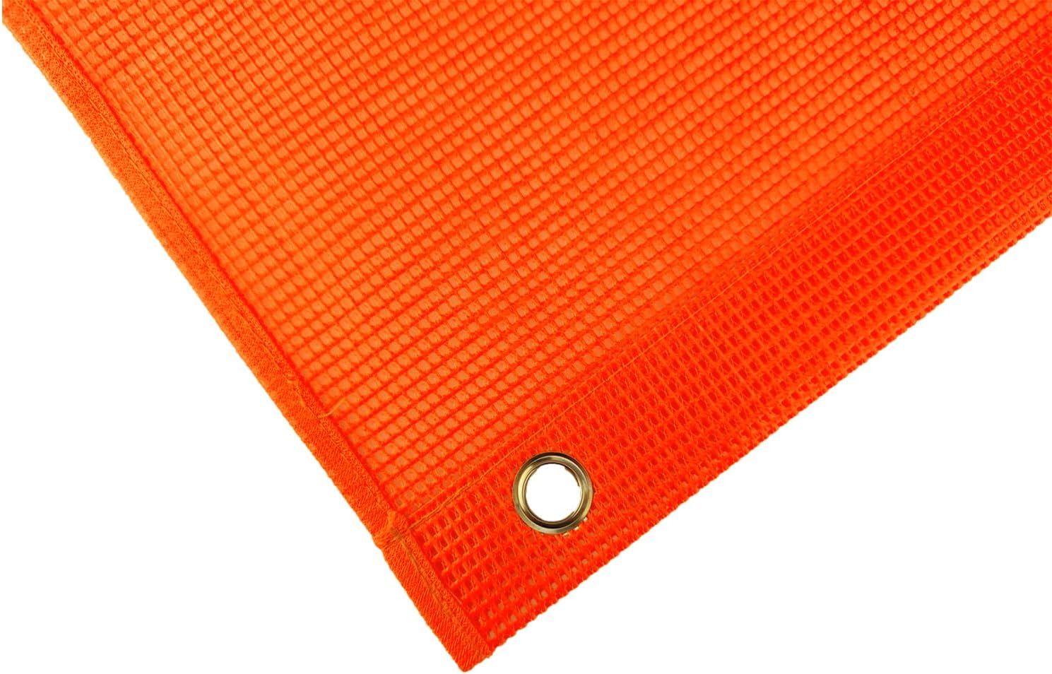 8 Pieces 18 x 18 Inch Safety Flags Warning Flag Mesh Bungee Safety Flag with Grommets and Bungee Cord (8)
