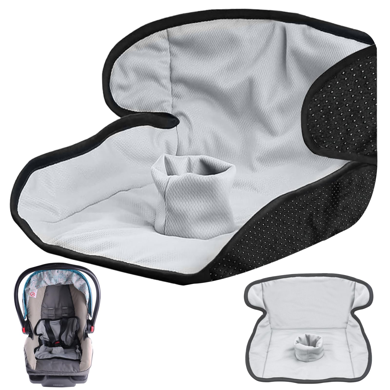 FAELNK Universal Kindersitz Protektor Pad für Töpfchen Kindersitzunterlage für Töpfchen Training, Windel Lecks Perfekt für Reisen Ausgehen Fit Alle Größen Bollerwagen Autositze (Grau)