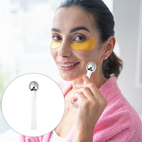 Miniatura 9 de EXCEART 6 aplicadores de crema para los ojos, rodillo de masaje para el cuidado de los ojos, varita aplicadora de metal para crema de ojos