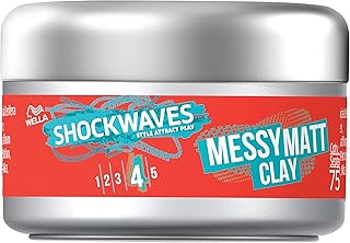 Wella Shockwaves Messy Matte Clay, 75ml